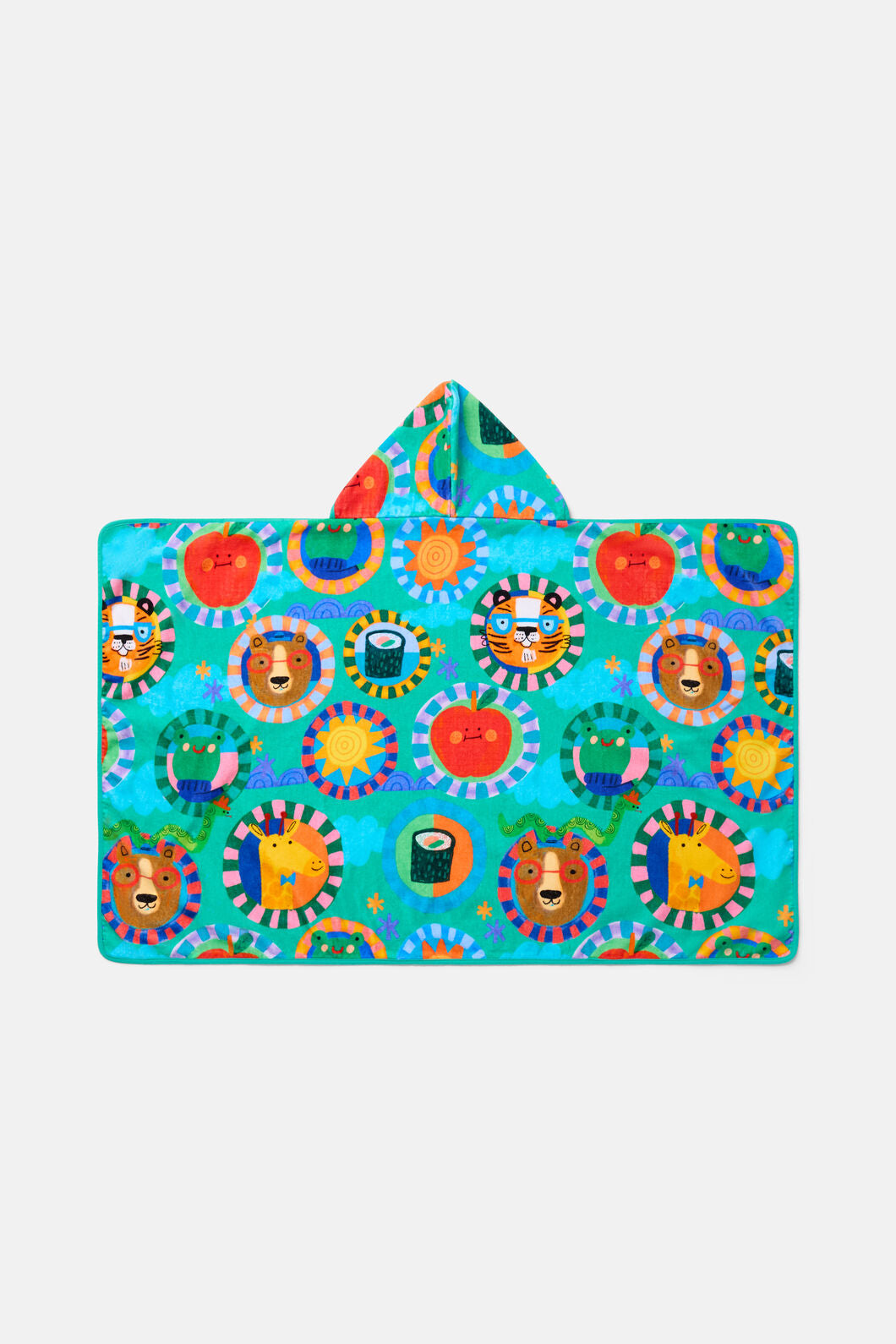 Gorman - Animal Stamp Baby Towel - green