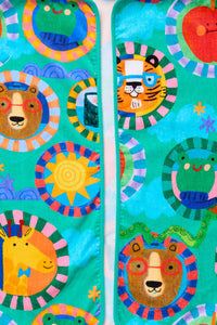 Gorman - Animal Stamp Baby Towel - green