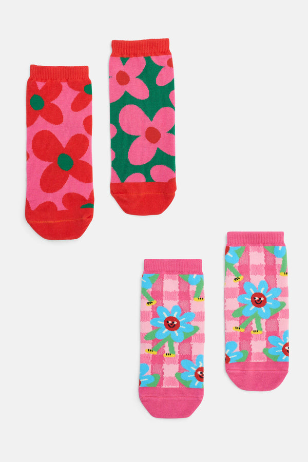 Gorman - Walking Daisy Kids Socks - pink