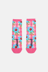 Gorman - Walking Daisy Kids Socks - pink
