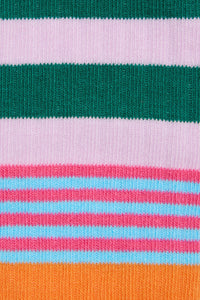 Gorman - Pink Stripe Rib Kids Sock - multi