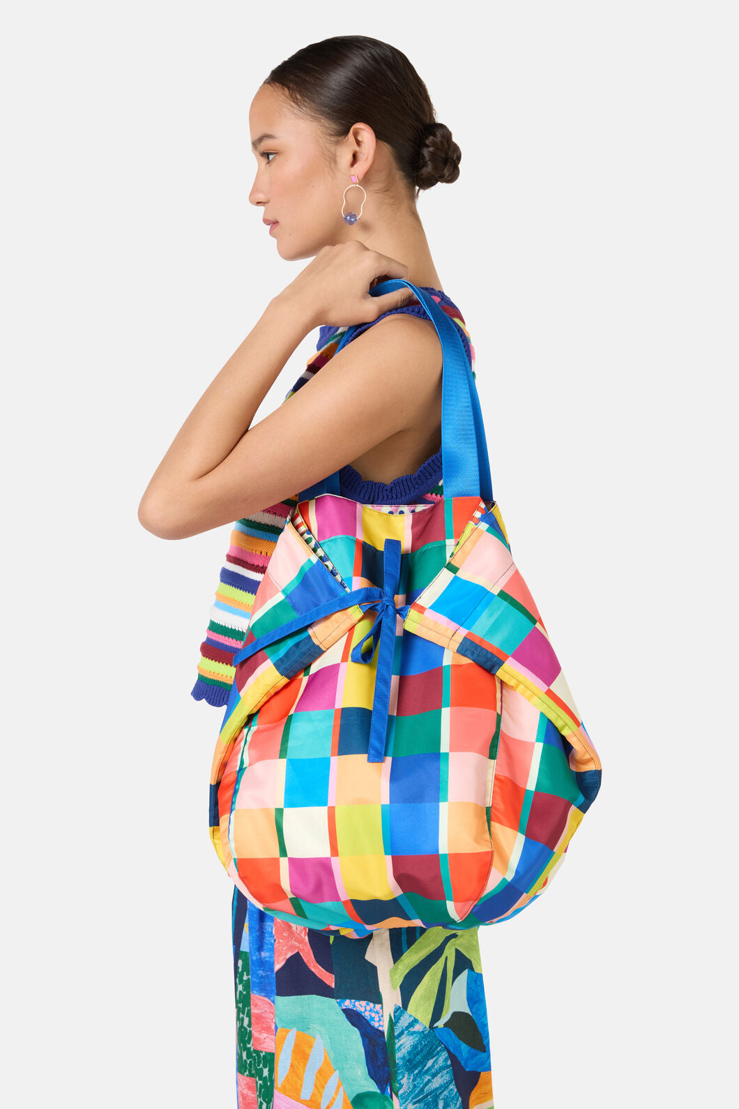 Gorman - Rhapsody Check Soft Fold Tote - print