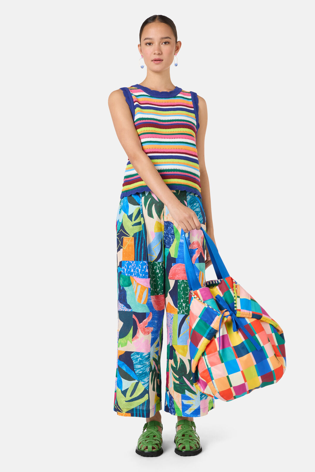 Gorman - Rhapsody Check Soft Fold Tote - print
