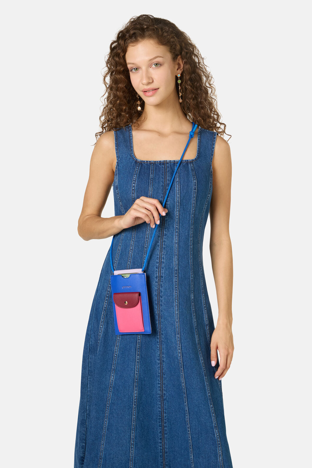 Gorman - Blue Colour Block Phone Bag - blue