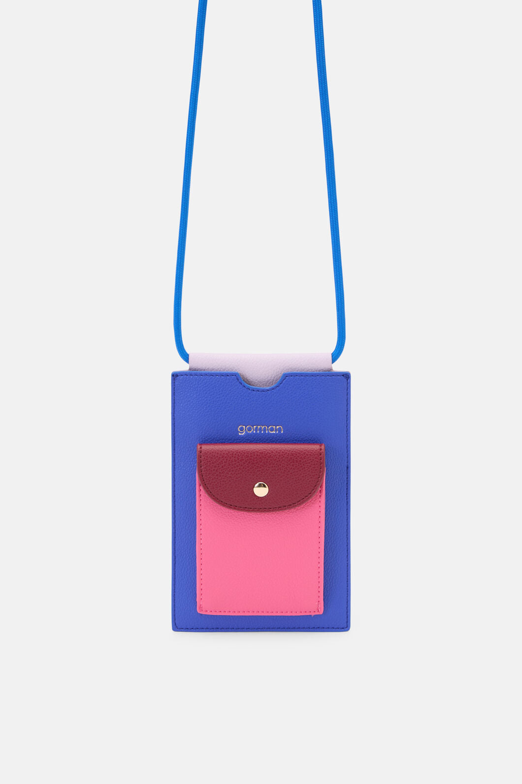 Gorman - Blue Colour Block Phone Bag - blue