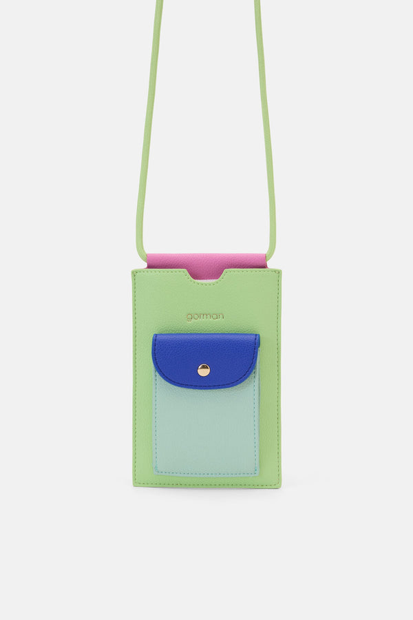 Gorman - Green Colour Block Phone Bag - green