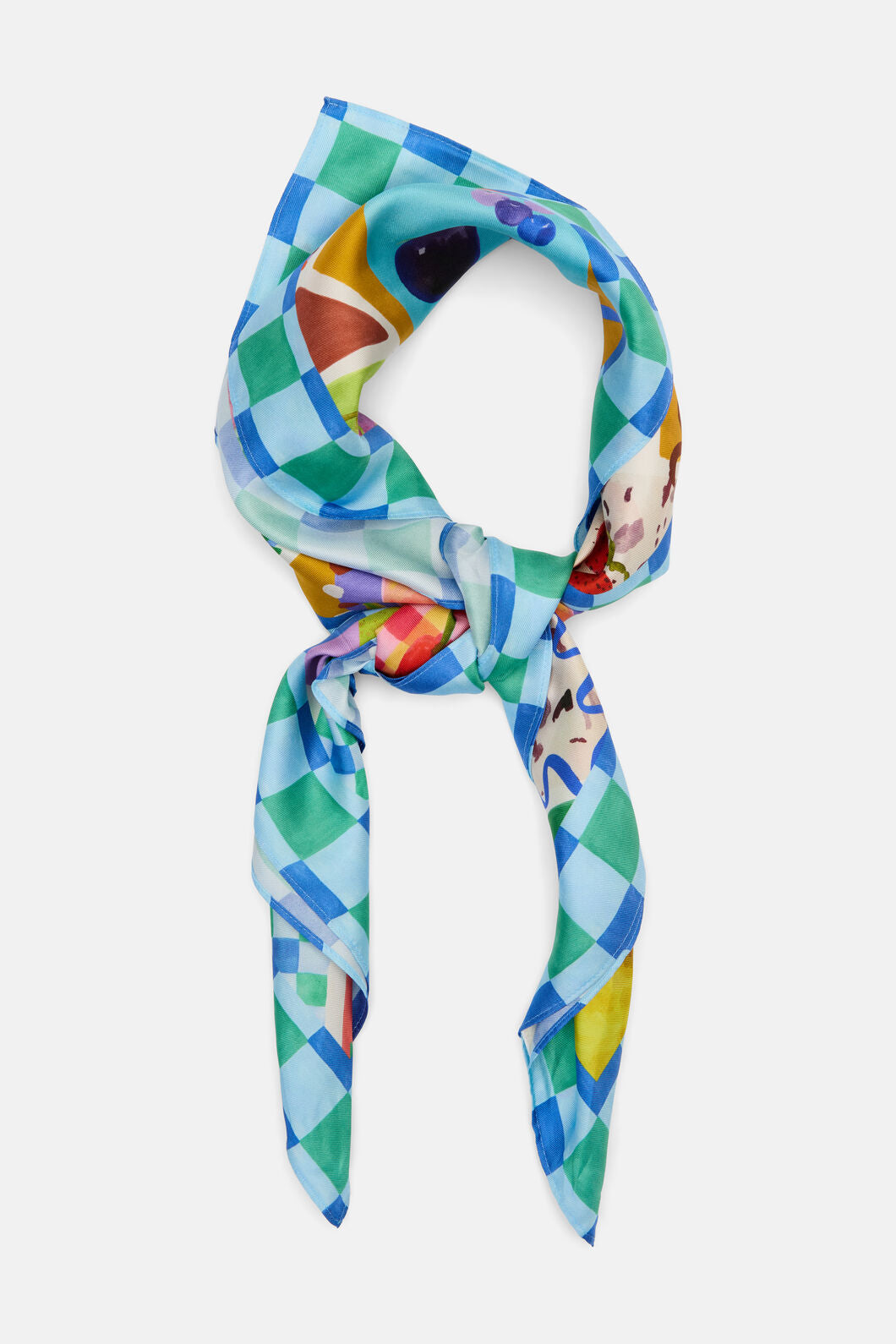 Gorman - Fruit Party Square Silk Scarf - multi