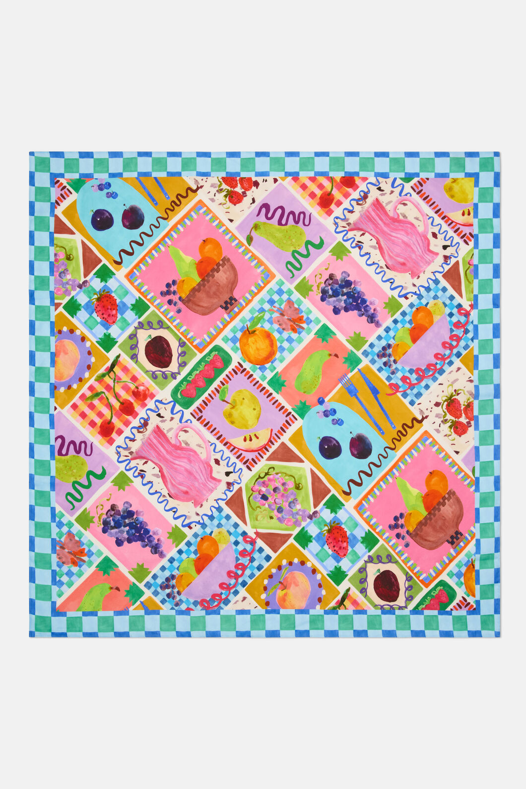 Gorman - Fruit Party Square Silk Scarf - multi