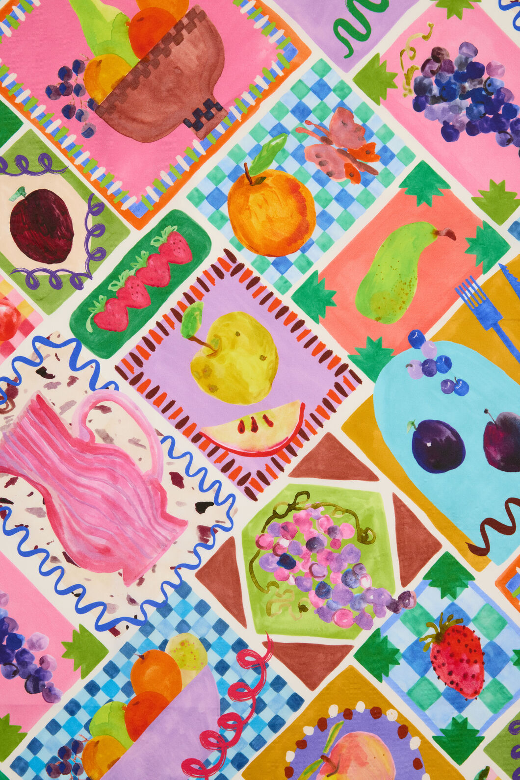 Gorman - Fruit Party Square Silk Scarf - multi