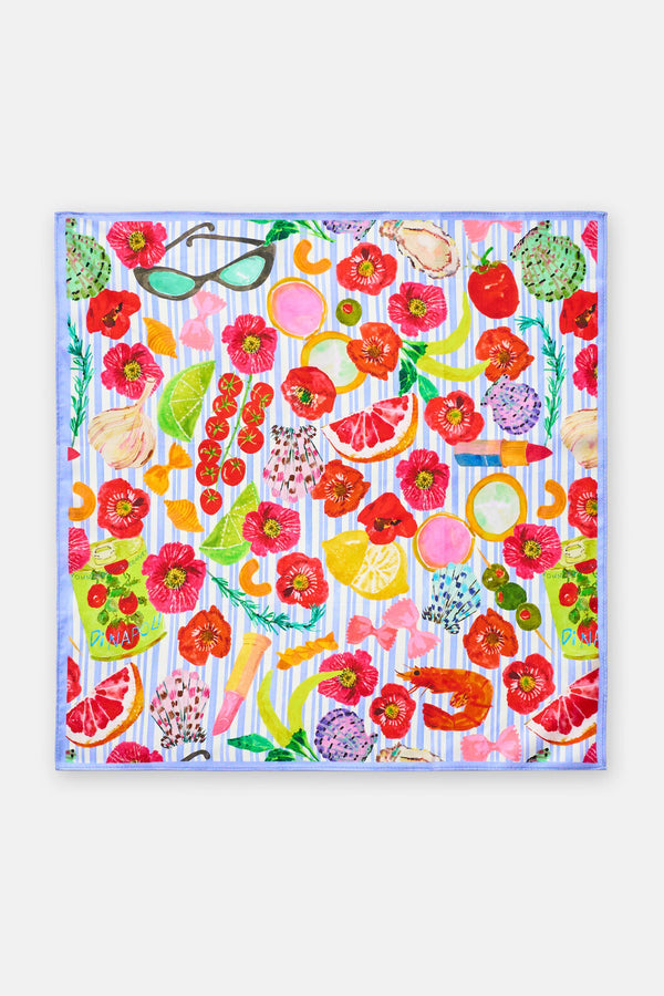 Gorman - Antipasto Med Square Scarf - print