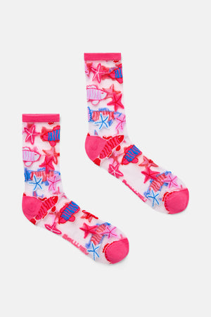 Gorman - Fish Ahoy Sheer Sock - multi
