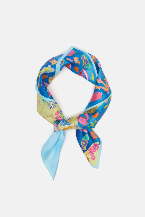Gorman - Fish Ahoy Square Scarf - print