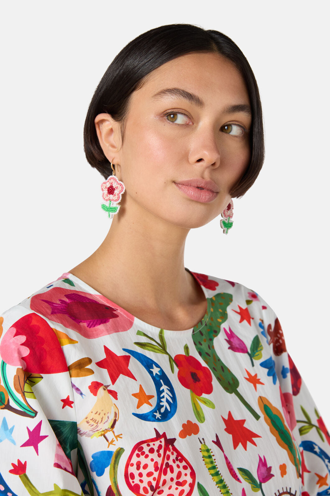 Gorman - Little Daisy Beaded Earrings - multi