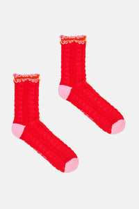 Gorman - Wiggle Pointelle Sock Red - red