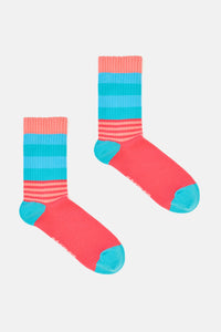Gorman - Harvey Rib Boot Sock Aqua - multi