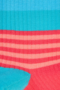 Gorman - Harvey Rib Boot Sock Aqua - multi