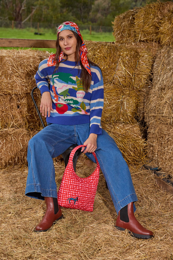 Gorman - Mr Donkey Quilted Tote - print