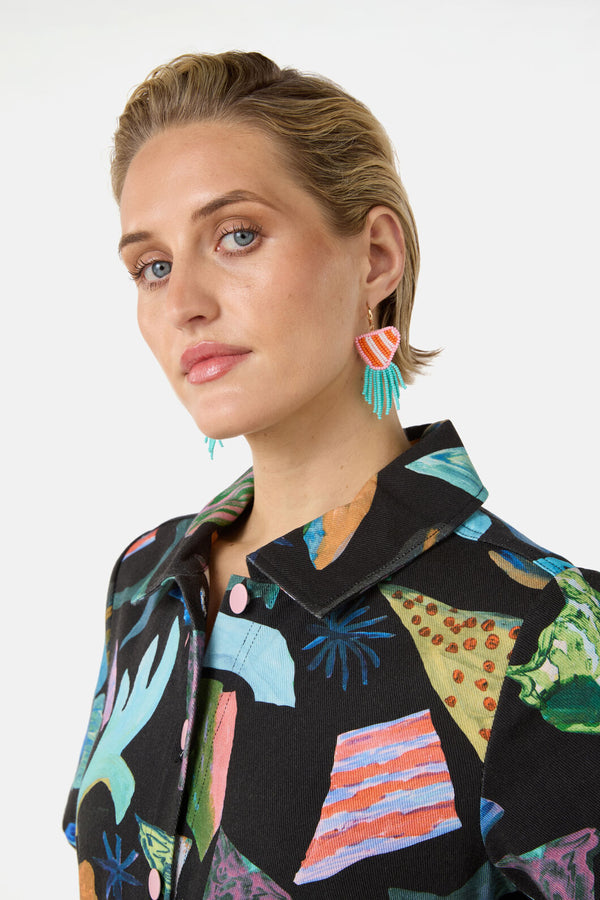 Gorman - Agate Beaded Earrings - multi