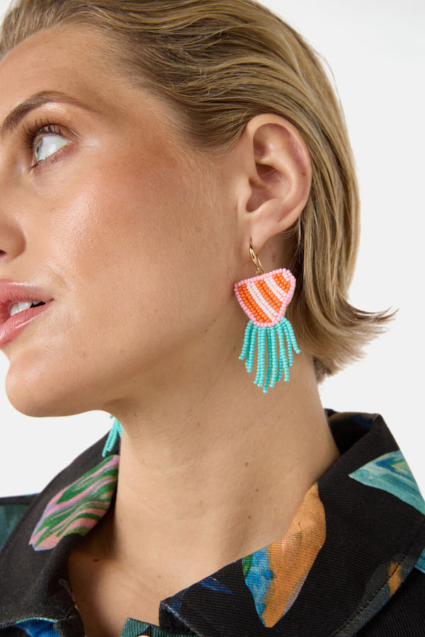 Gorman - Agate Beaded Earrings - multi