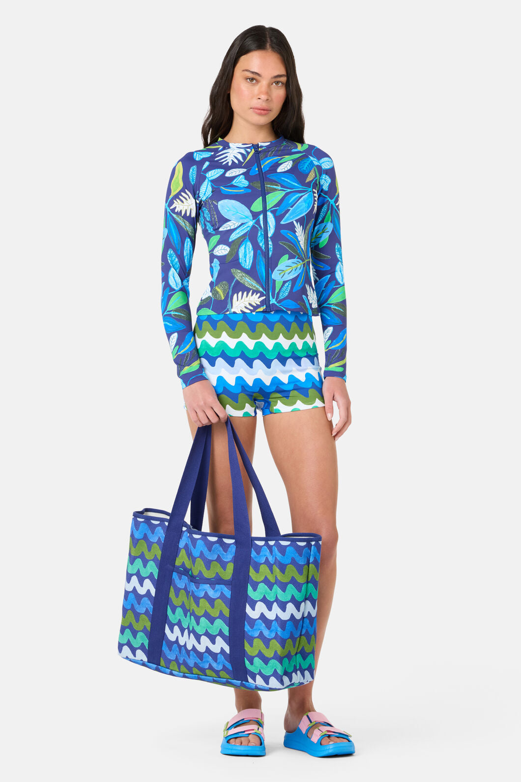Gorman - Blueprint Waves Beach Tote - print