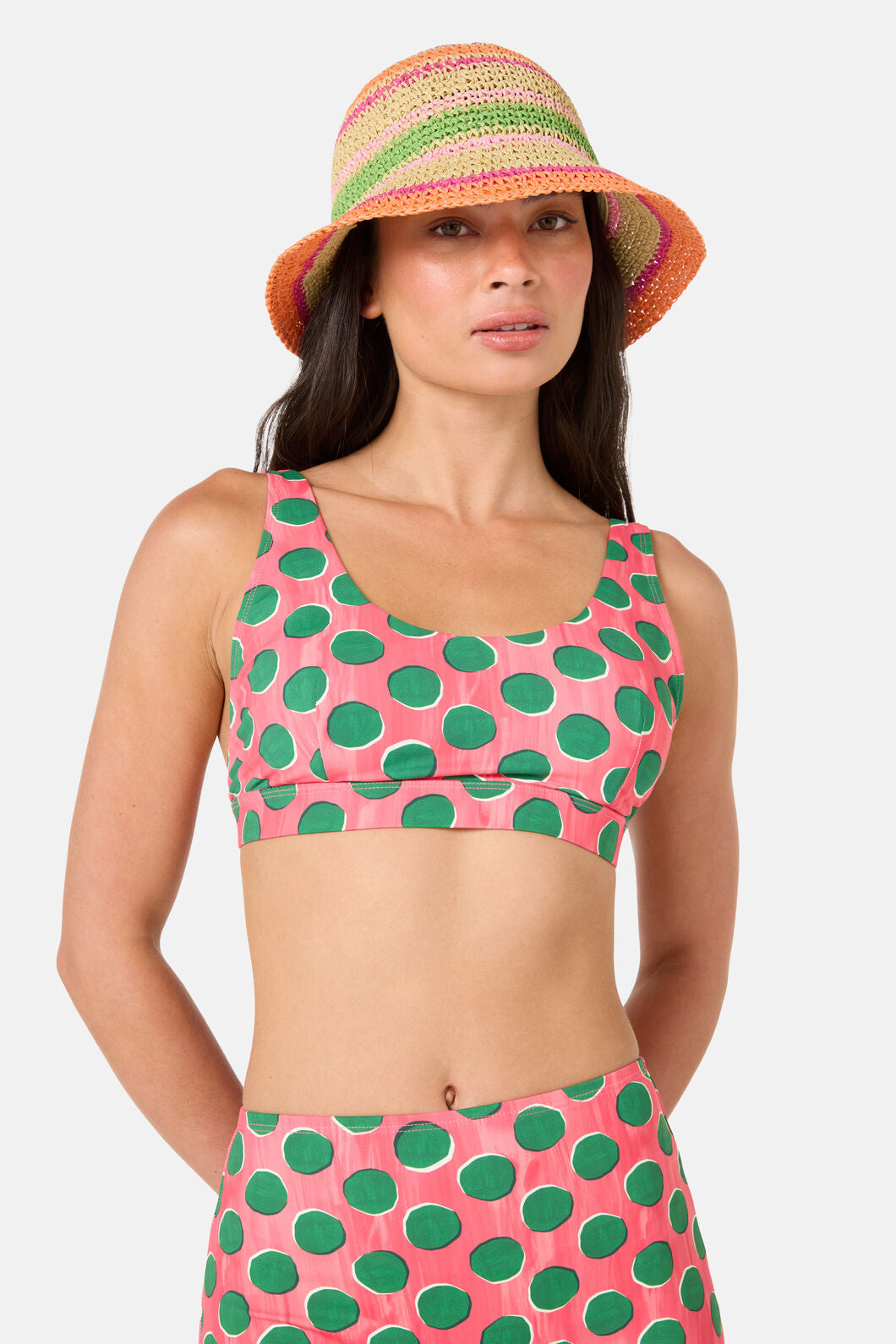 Gorman - Woven Striped Bucket Hat - stripe
