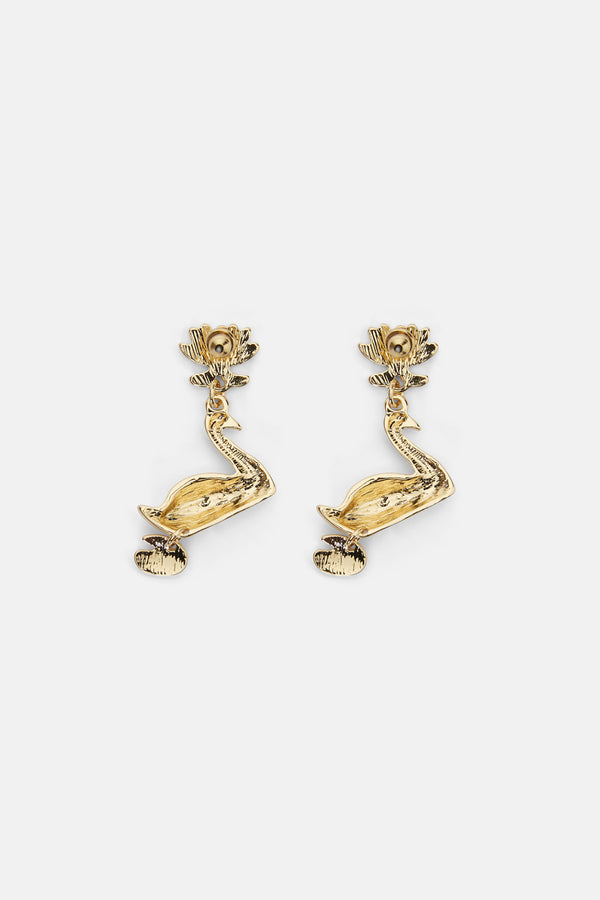 Gorman - Golden Swan Earrings - gold