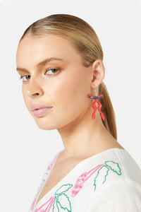 Gorman - Red Ribbon Earrings - multi