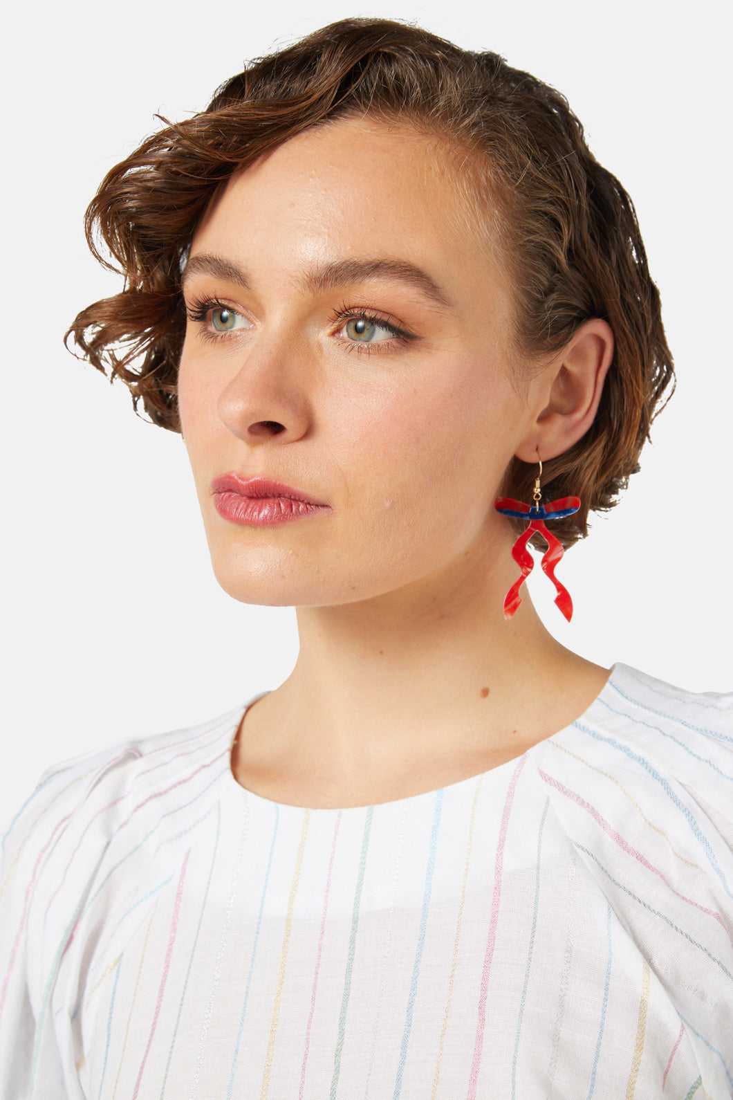 Red Ribbon Earrings