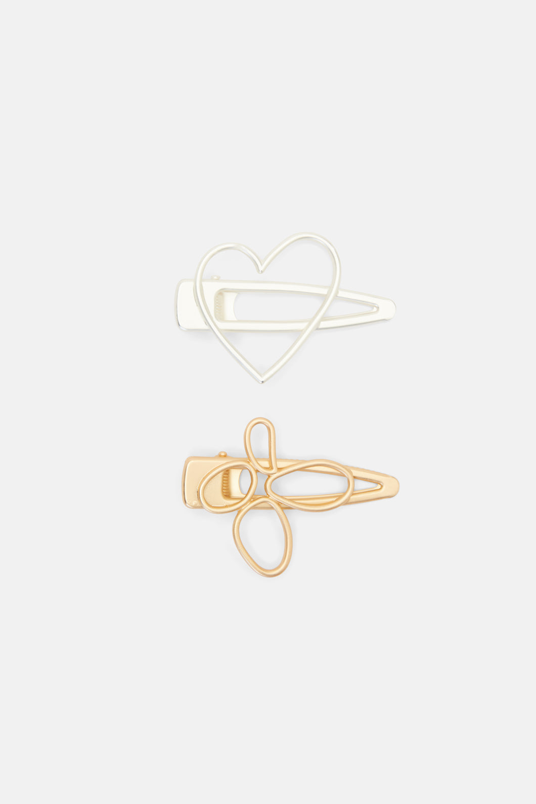 Gorman - Floral Heart Hair Clips Set 2 - multi