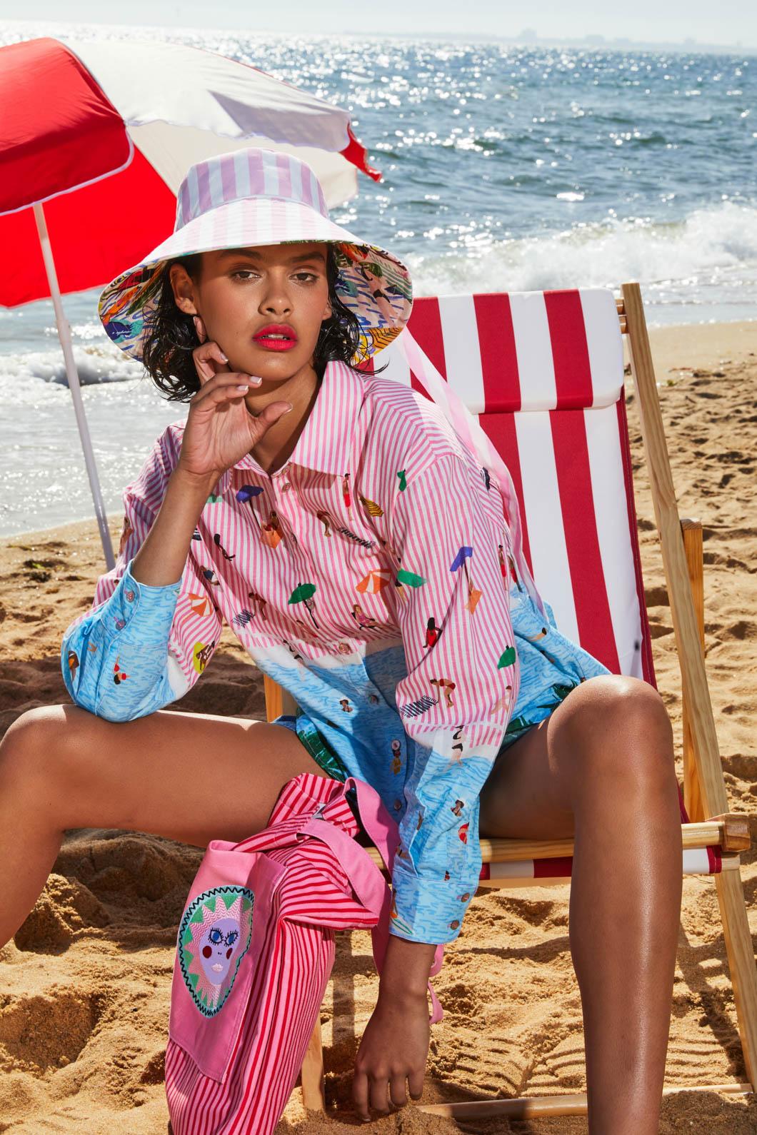 Gorman - Busy Beach Sun Hat - print