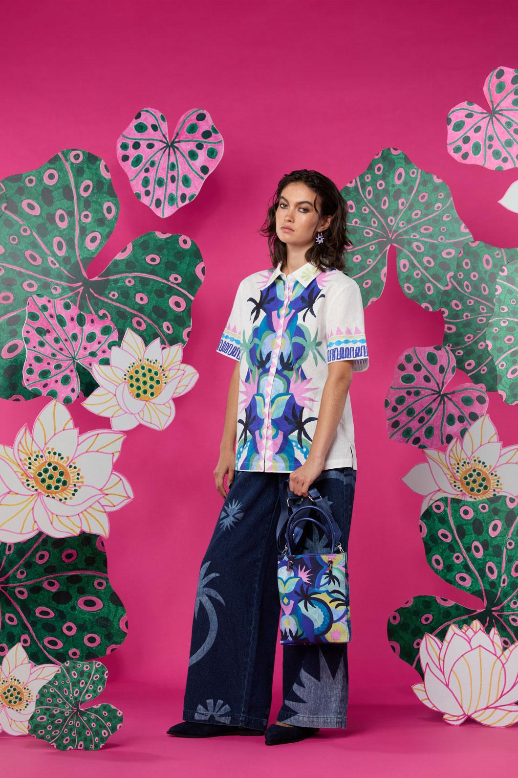 Gorman - Jade Canvas Mini Tote - print