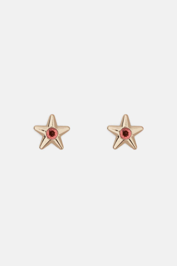 Gorman - Pink Star Earring - gold