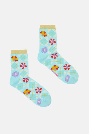 Gorman - Big Bouquet Check Sock - multi