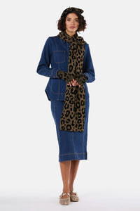 Gorman - Leopard Scarf - black-gold