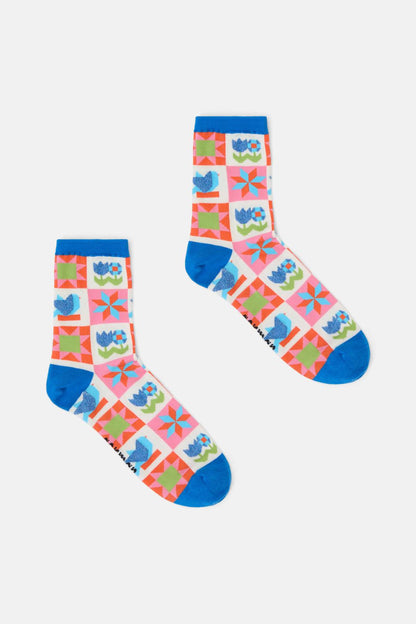 Gorman - Heirloom Aqua Sock - multi