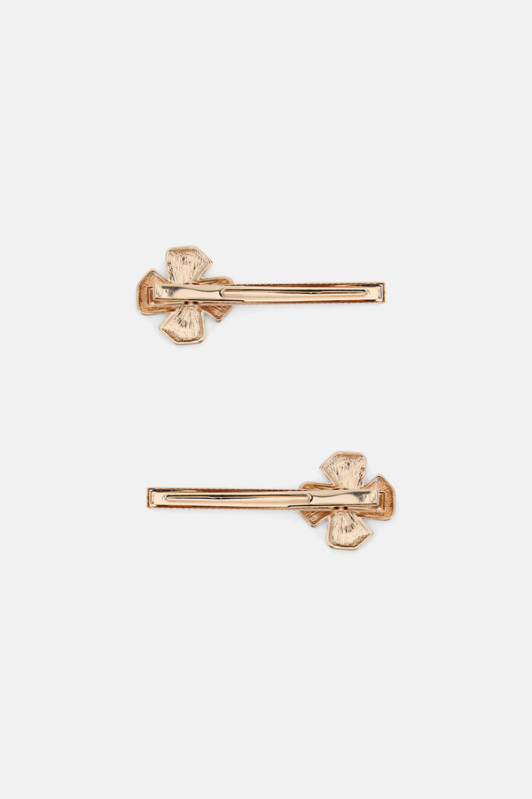 Gorman - Gold Flower Hair Pin S/2 - gold