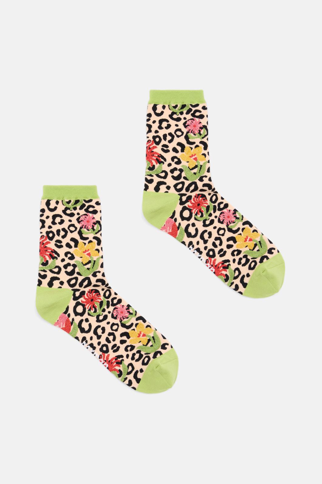 Gorman - Rosie Posies Leopard Sock - multi