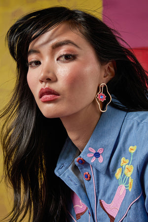 Gorman - Windowsill Flower Drop Earring - multi