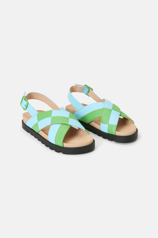 Gorman - Chequered Past Sandal Green - green