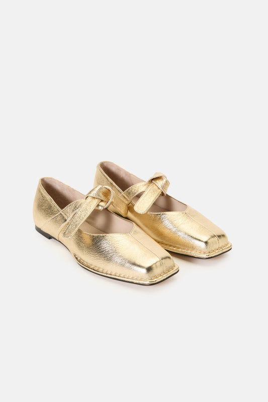 Gorman - Tie Up Flat-Gold - gold