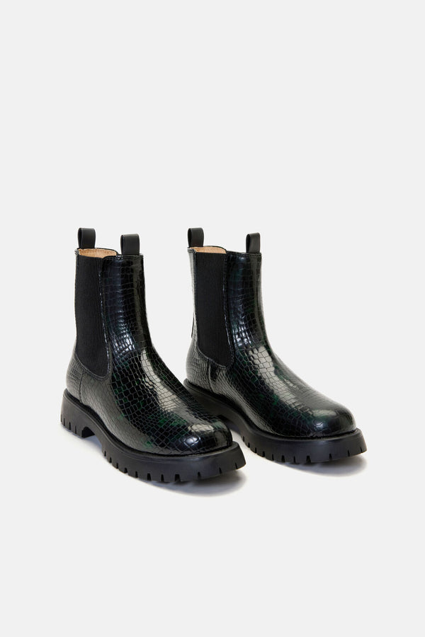 Gorman - Leo Rising Boot-Black/Green - black-green