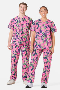Gorman - Gum Blossoms Scrub Set - navy