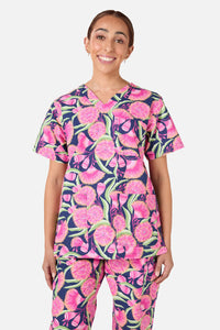 Gorman - Gum Blossoms Scrub Set - navy