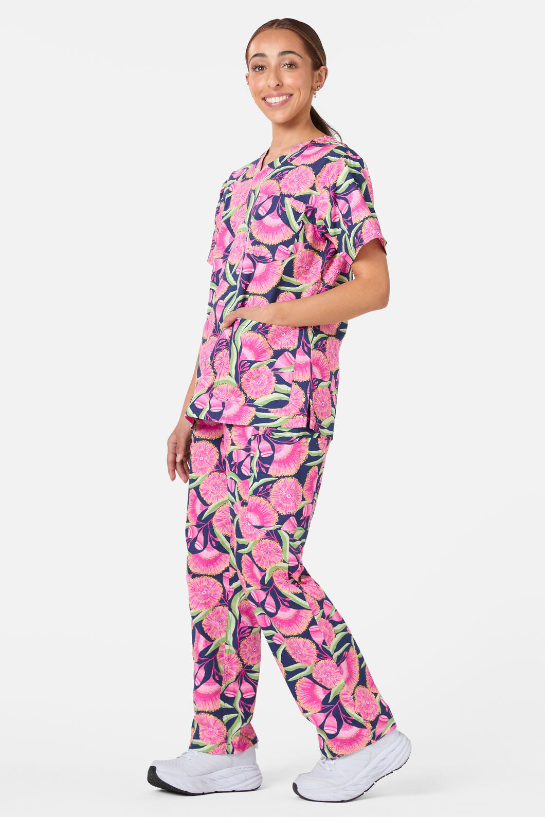 Gorman - Gum Blossoms Scrub Set - navy