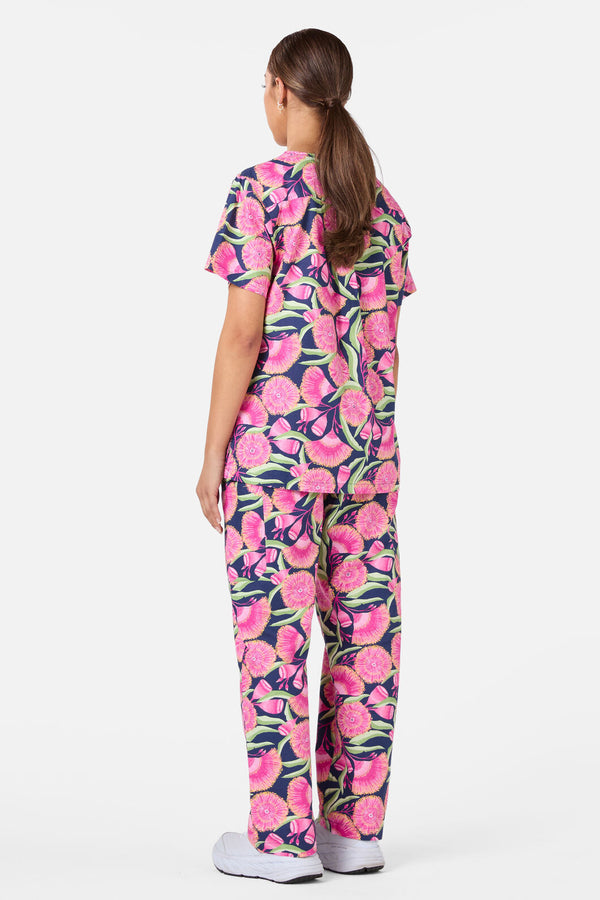 Gorman - Gum Blossoms Scrub Set - navy