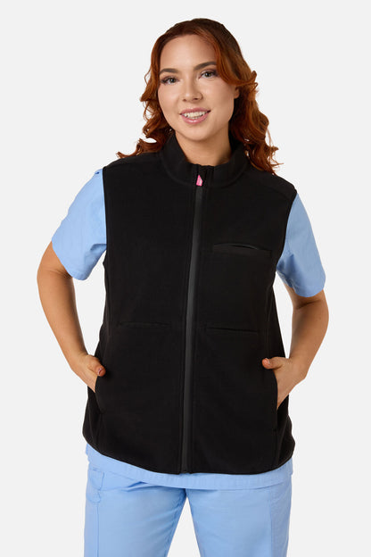Gorman - Scrubs Black Polar Fleece Vest - black