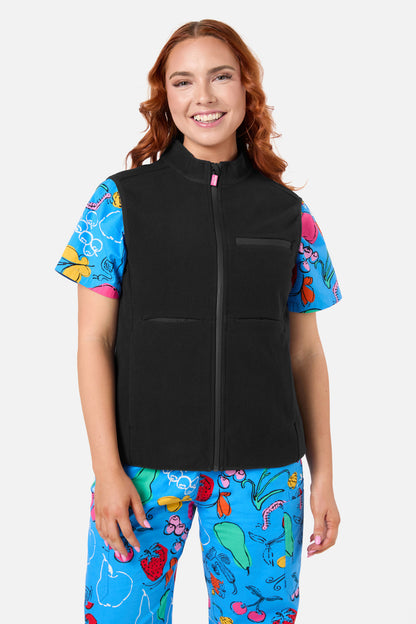 Gorman - Scrubs Black Polar Fleece Vest - black