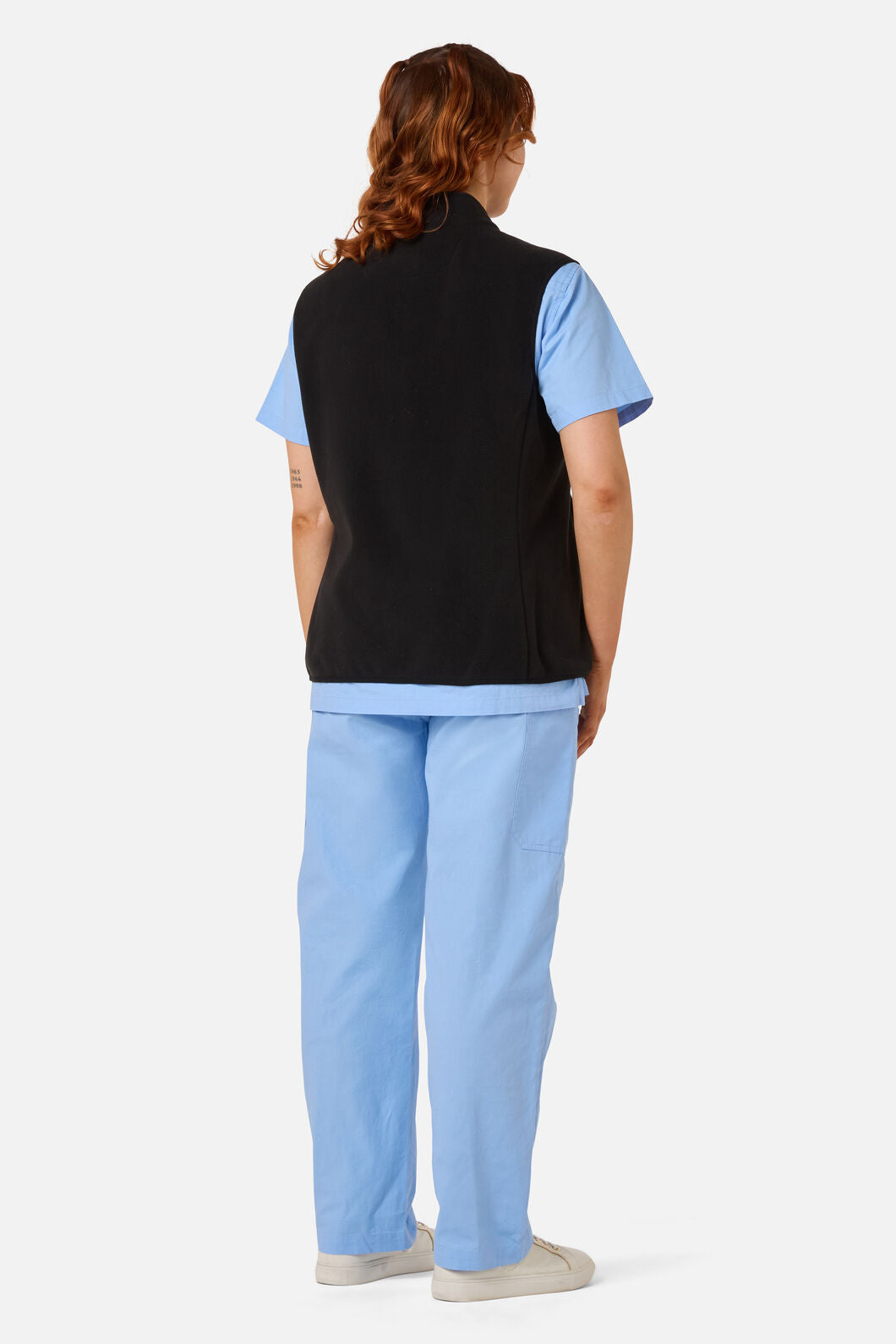 Gorman - Black Polar Fleece Scrub Vest - black