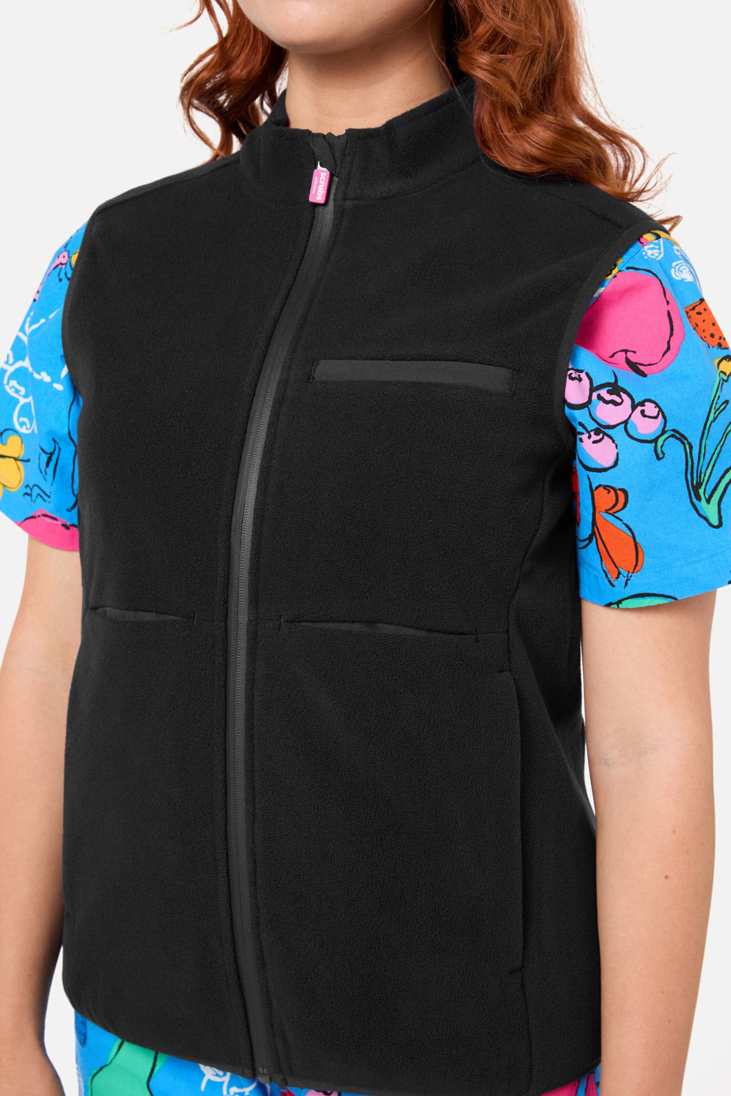 Gorman - Scrubs Black Polar Fleece Vest - black