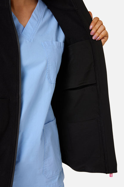 Gorman - Scrubs Black Polar Fleece Vest - black